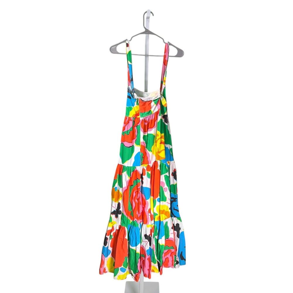 J. Crew Women's Maxi Dress Ratti Jardin Floral Tiered Colorful Vacation Beach 14 - Picture 3 of 9